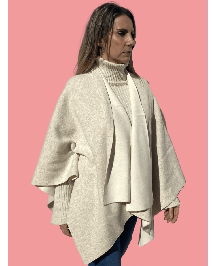 Étole et cape en cashmere et soie 